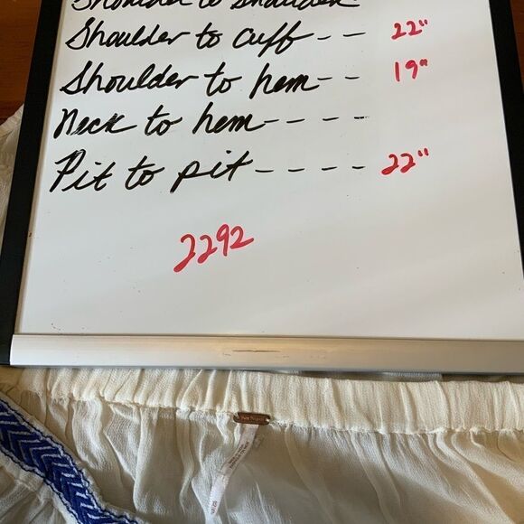 FREE PEOPLE FP embroidered off-shoulder peasant top size XS - Picture 11 of 11